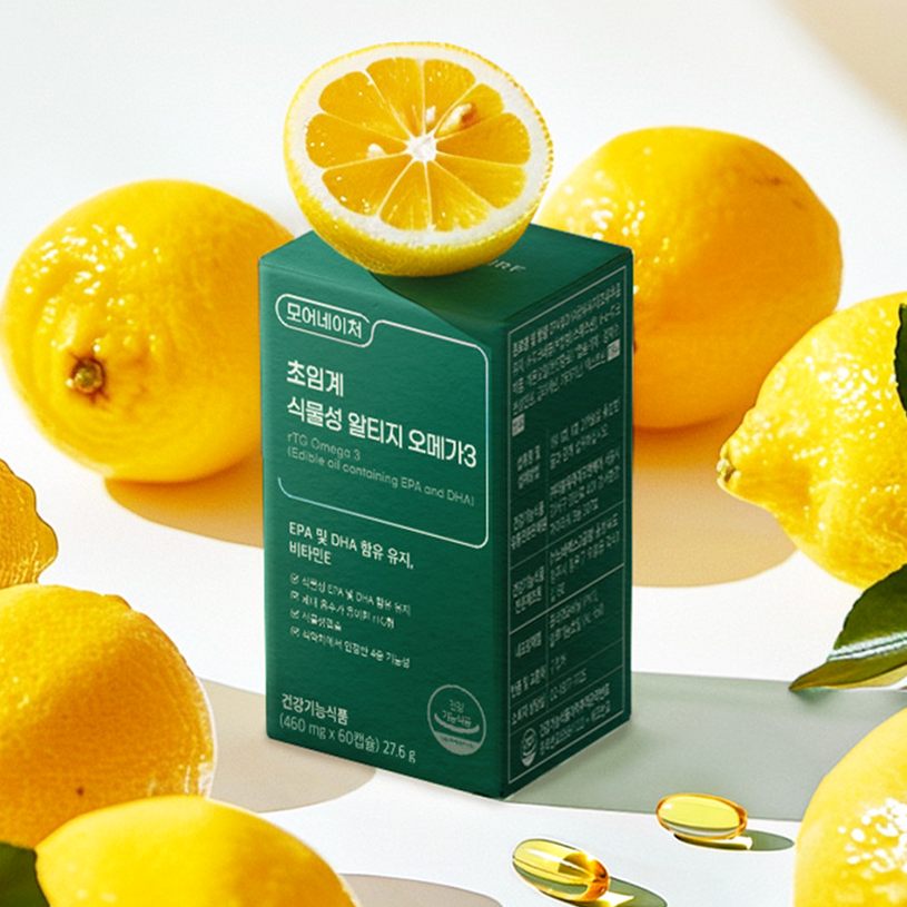 모어네이처 초임계 식물성 알티지 오메가3 rTG EPA DHA 임산부 60캡슐, 1개