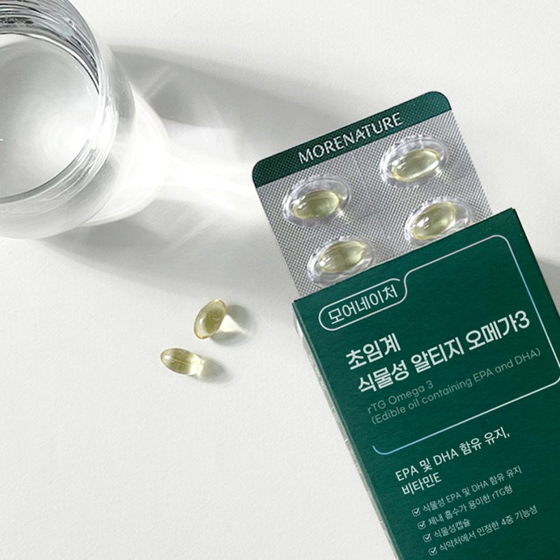 모어네이처 초임계 식물성 알티지 오메가3 rTG EPA DHA 임산부 60캡슐, 1개