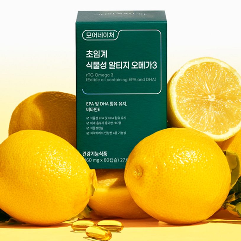 모어네이처 초임계 식물성 알티지 오메가3 rTG EPA DHA 임산부 60캡슐, 1개