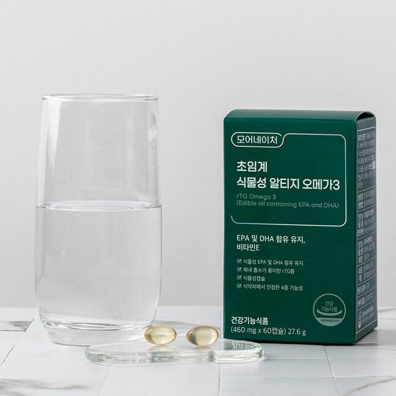 모어네이처 초임계 식물성 알티지 오메가3 rTG EPA DHA 임산부 60캡슐, 1개