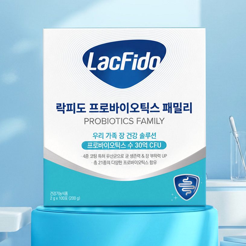 락피도 프로바이오틱스 온가족 유산균 패밀리 30억CFU 2g 100포, 1개