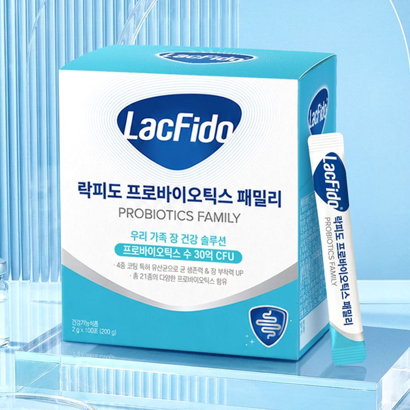 락피도 프로바이오틱스 온가족 유산균 패밀리 30억CFU 2g 100포, 1개