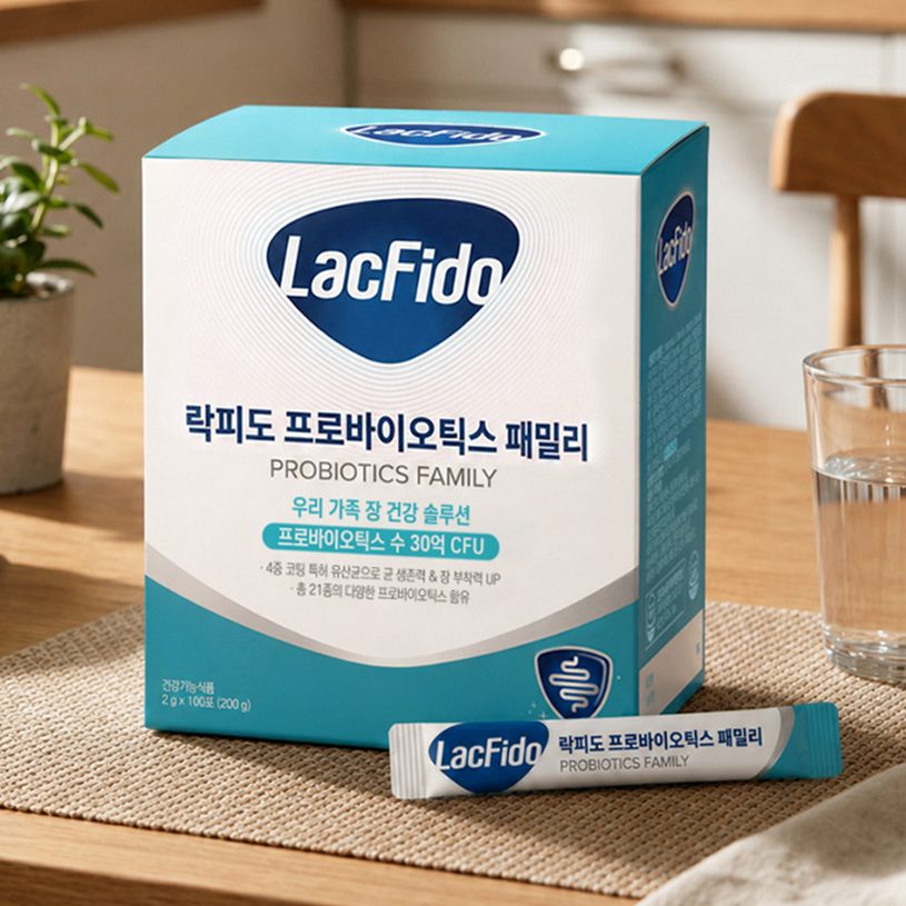 락피도 프로바이오틱스 온가족 유산균 패밀리 30억CFU 2g 100포, 1개